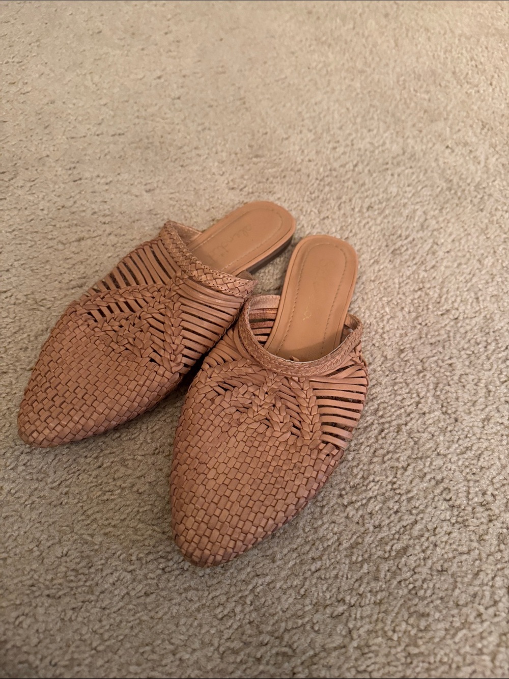 Splendid Woven Pointed Mule - Brown Tan